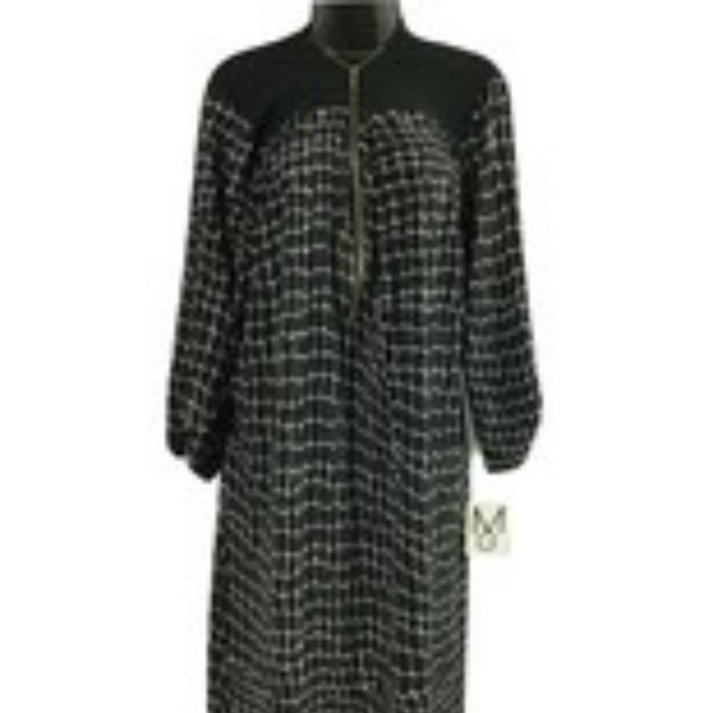 MILLE GABRIELLE  Black & White Tie Waist Dress 3X